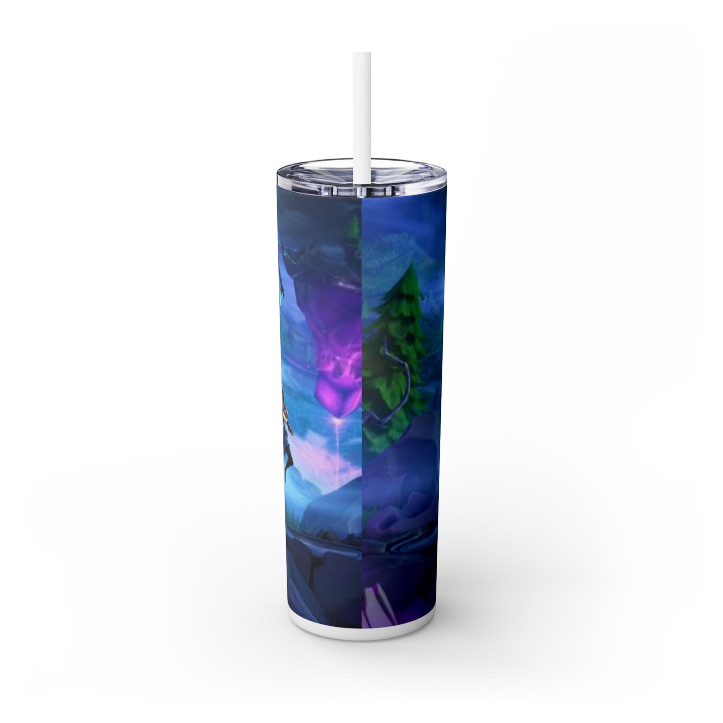 Fortnite Skinny Tumbler with Straw, 20oz