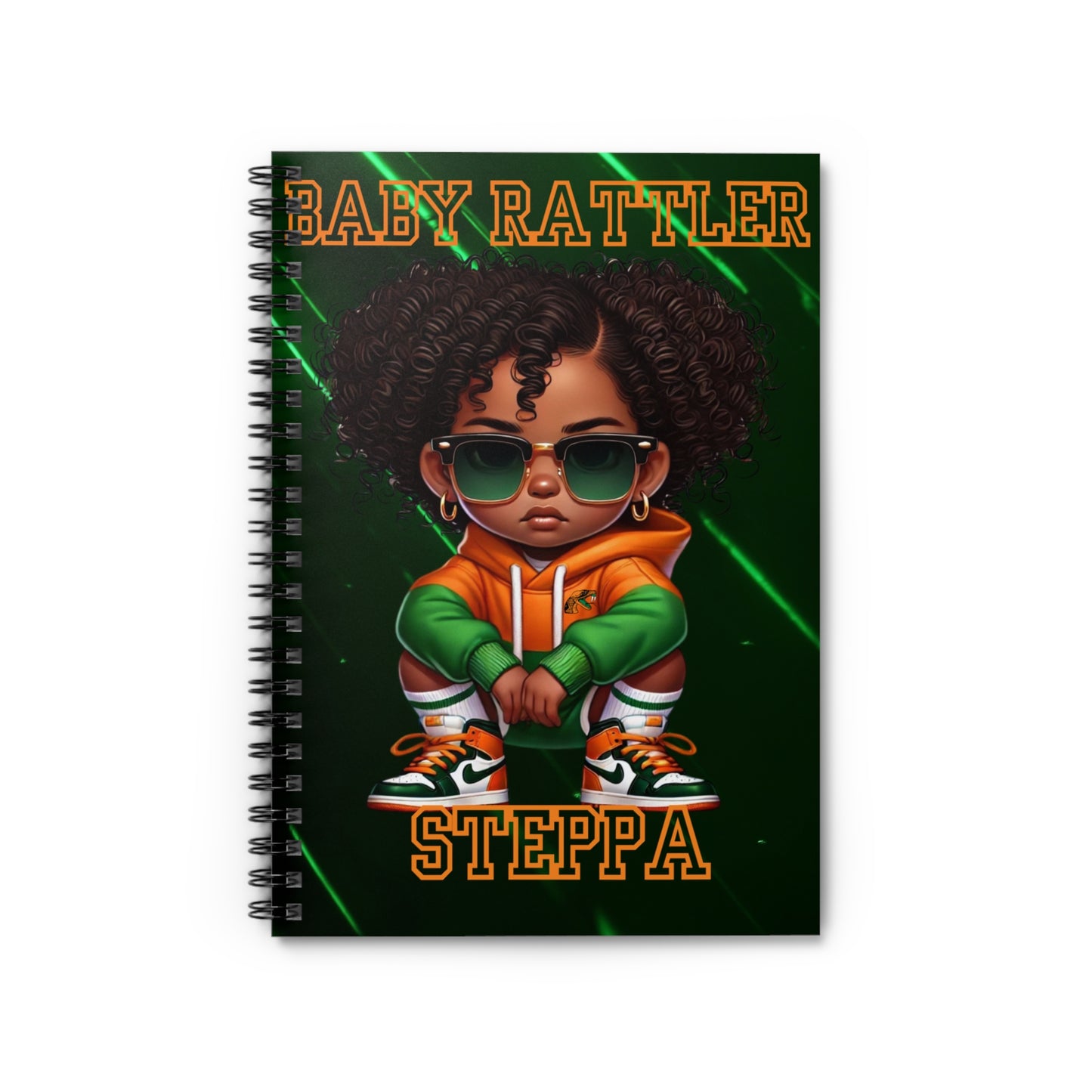 Baby Rattler Steppa Spiral Notebook - Ruled Line