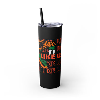 FAMU Rattler Snake “They not like us” Skinny Tumbler with Straw, 20oz