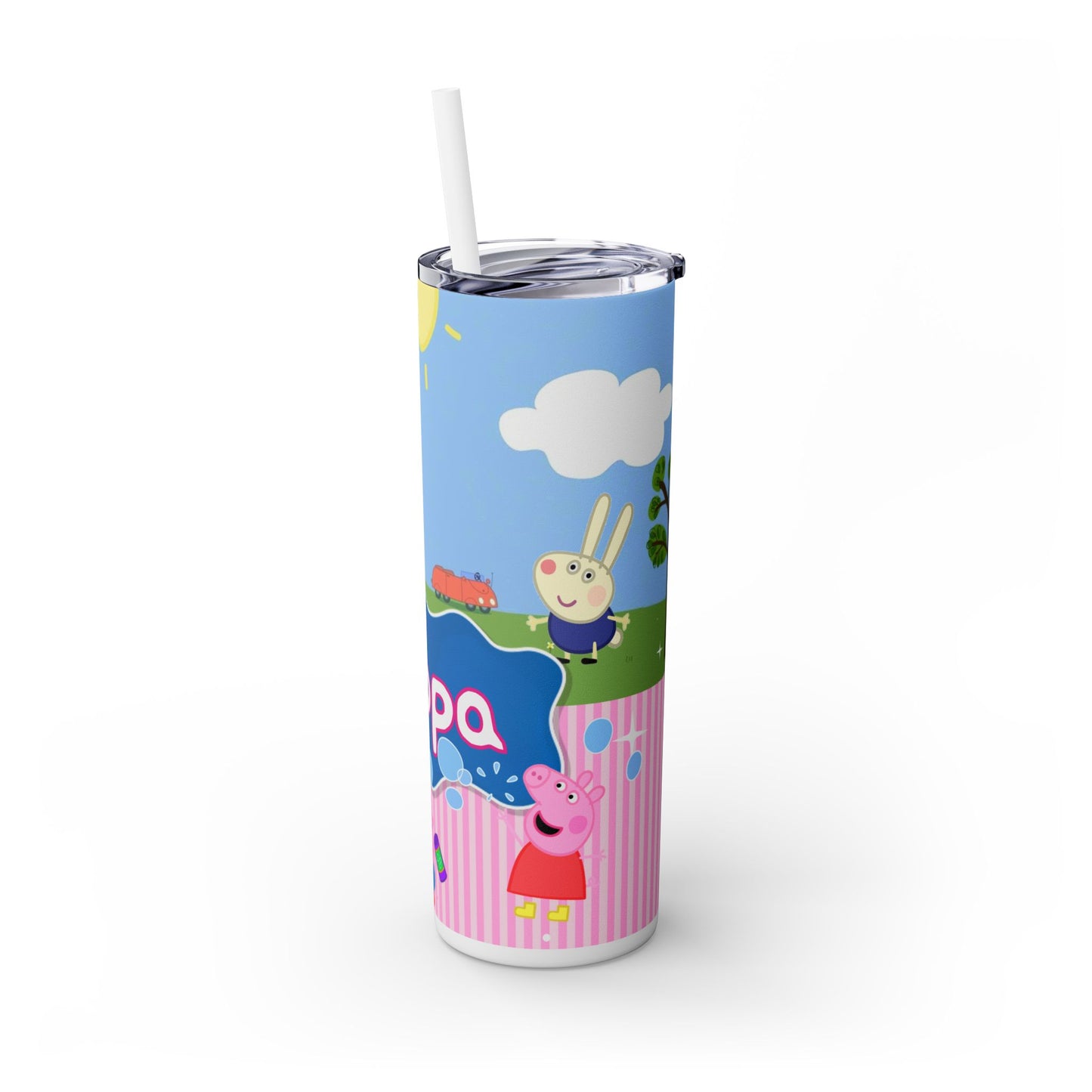 Peppa Pig Skinny Tumbler with Straw, 20oz