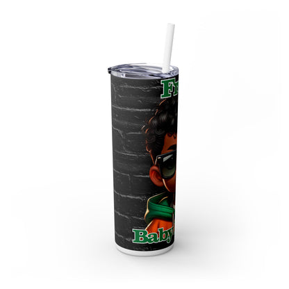 Fresh Baby Rattler Skinny Tumbler with Straw, 20oz