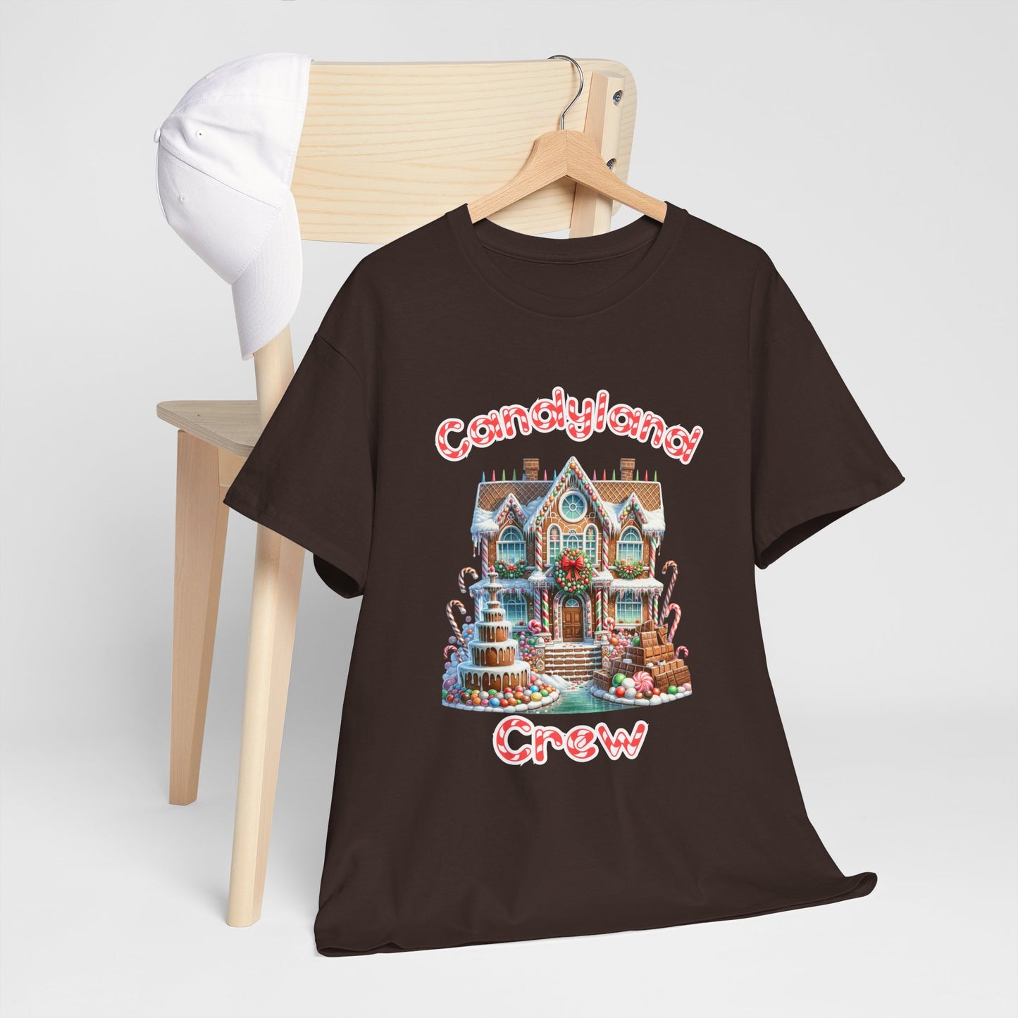 Adult Candyland Crew Christmas Shirt | Sweet Holiday Gingerbread House Tee | Matching Family Christmas Outfit | Cute Candy Lover Holiday Shirt