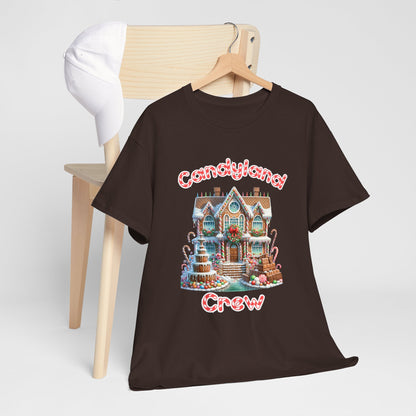 Adult Candyland Crew Christmas Shirt | Sweet Holiday Gingerbread House Tee | Matching Family Christmas Outfit | Cute Candy Lover Holiday Shirt