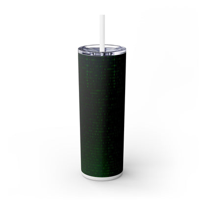 "Game on" Skinny Tumbler with Straw, 20oz