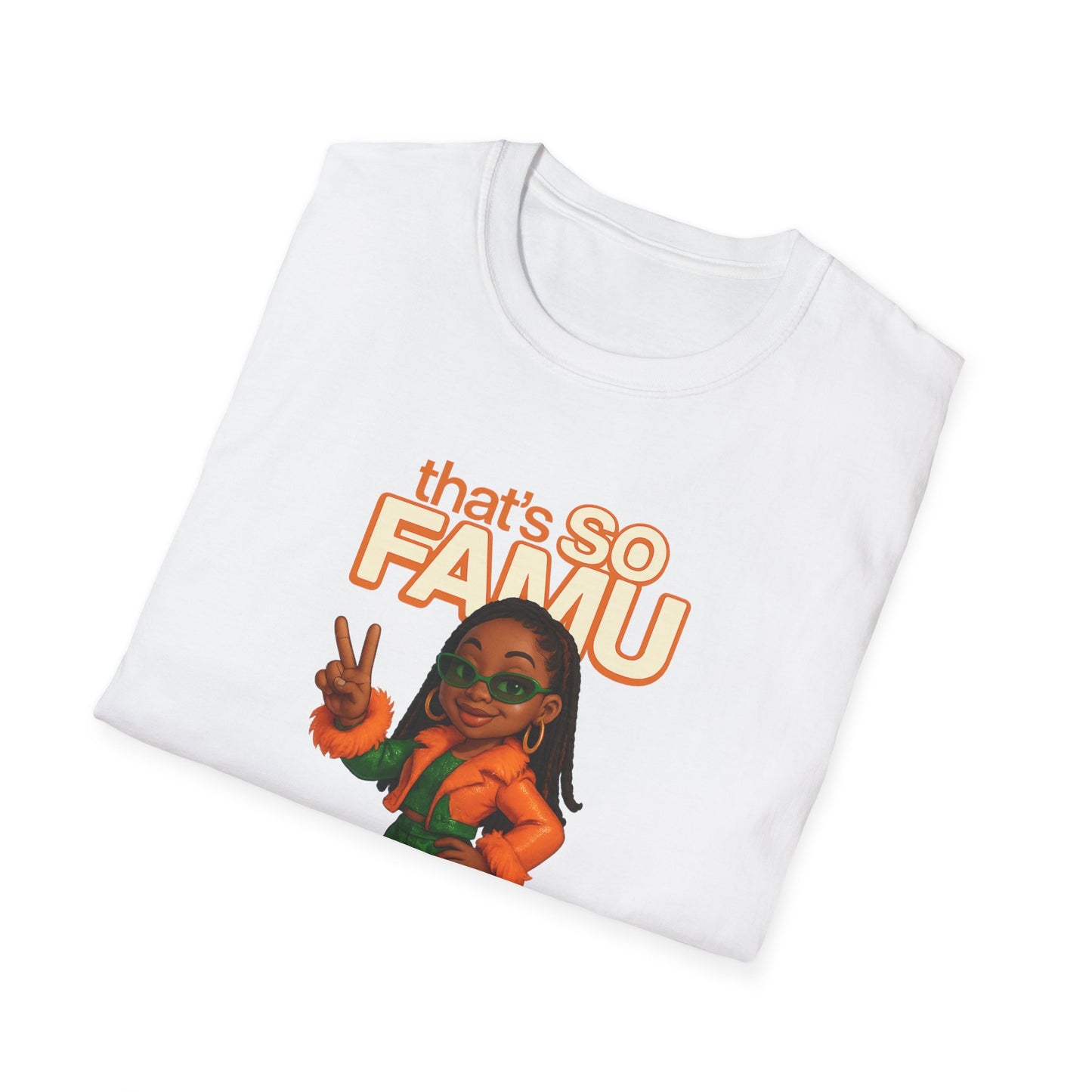That's So FAMU Unisex Softstyle T-Shirt, Cute Graphic Tee, College Pride Apparel, Vintage Style Shirt, Trendy Gift for Students