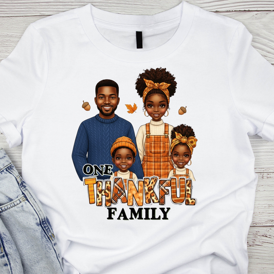 Kids Thankful Family Unisex Tee, Family Reunion Shirt, Thanksgiving Gift, Autumn Apparel, Cozy Family Tee, Personalized T-Shirt