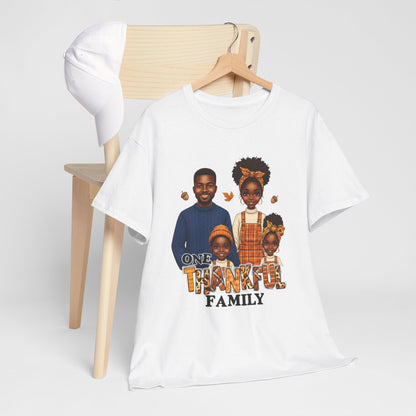 Thankful Family Unisex Tee, Family Reunion Shirt, Thanksgiving Gift, Autumn Apparel, Cozy Family Tee, Personalized T-Shirt