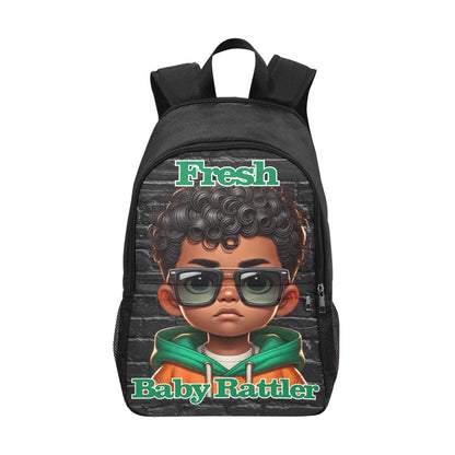 Fresh Baby Rattler Fabric Backpack with Side Mesh Pockets