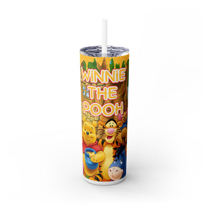 Winnie The Pooh Skinny Tumbler with Straw, 20oz