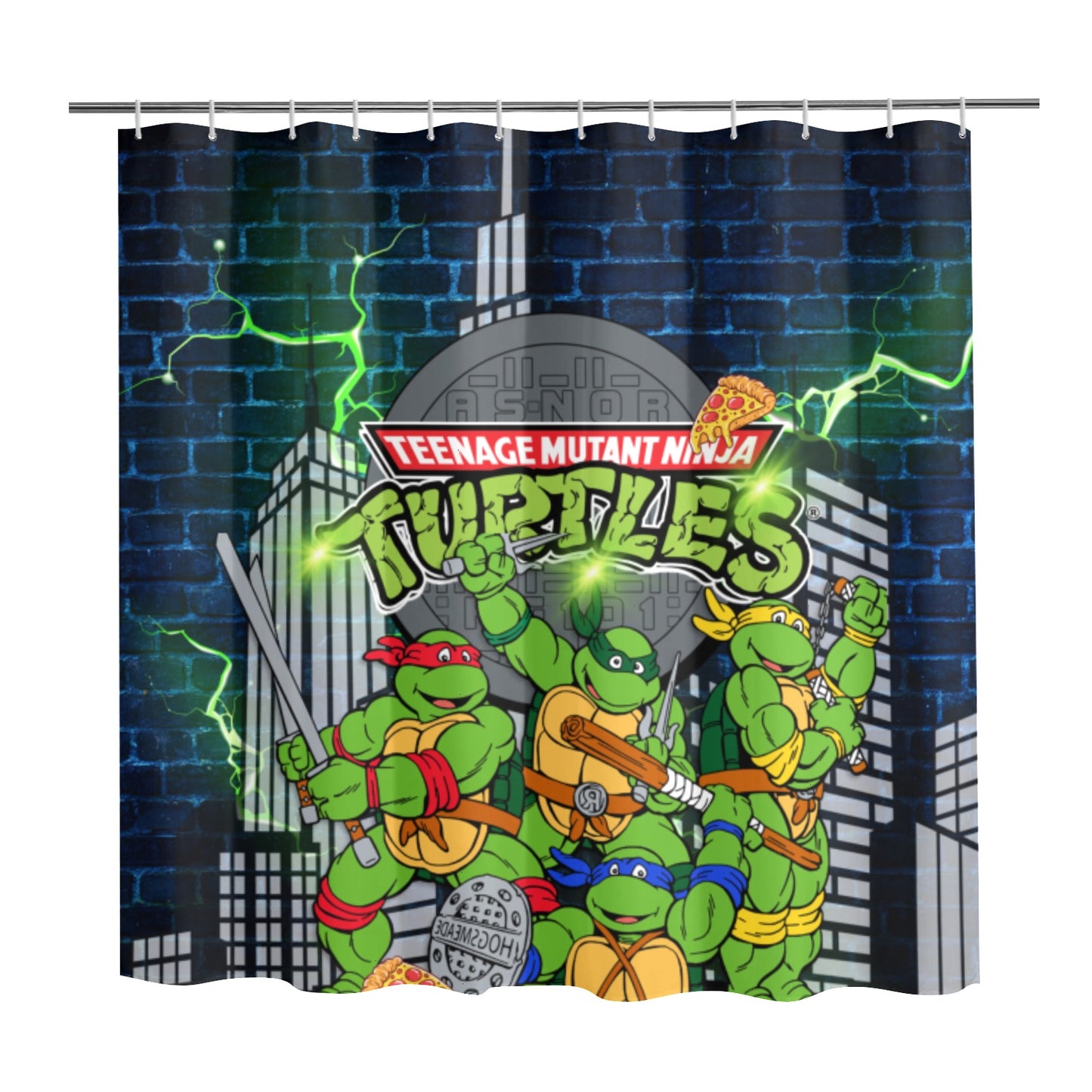 Teenage Mutant Ninja Turtles Shower Curtain 72" x 72"