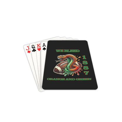 FAMU We Bleed Orange and Green Playing Cards 2.5"x3.5"