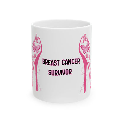 Ceramic Mug - Breast Cancer Survivor