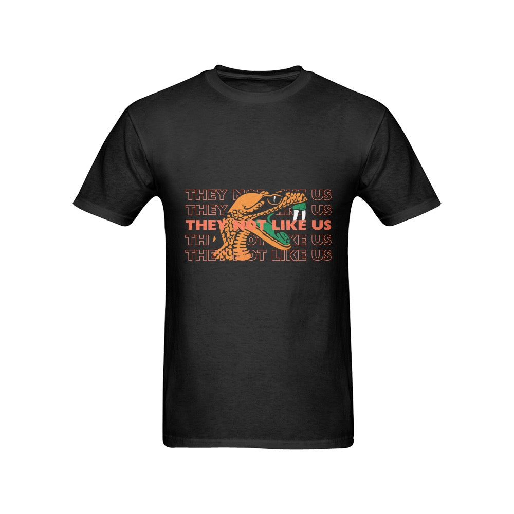 FAMU Ratter Snake “They not like us” Tshirt Men's T-Shirt in USA Size (Front Printing Only)