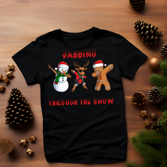 Dabbing in the Snow Christmas Shirts