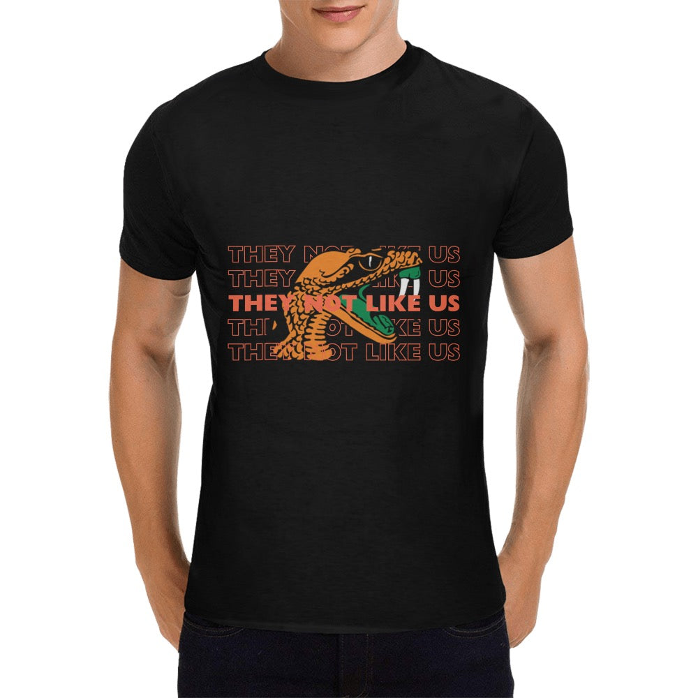 FAMU Ratter Snake “They not like us” Tshirt Men's T-Shirt in USA Size (Front Printing Only)