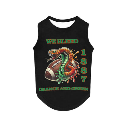 We Bleed Orange and Green Pet Tank Top