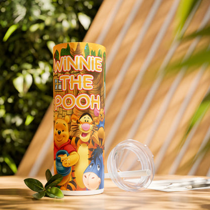 Winnie The Pooh Skinny Tumbler with Straw, 20oz