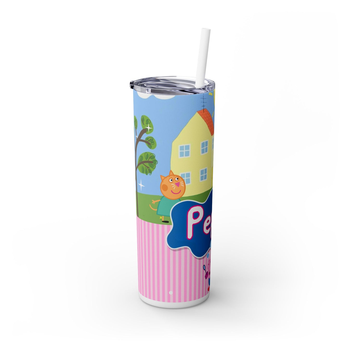 Peppa Pig Skinny Tumbler with Straw, 20oz