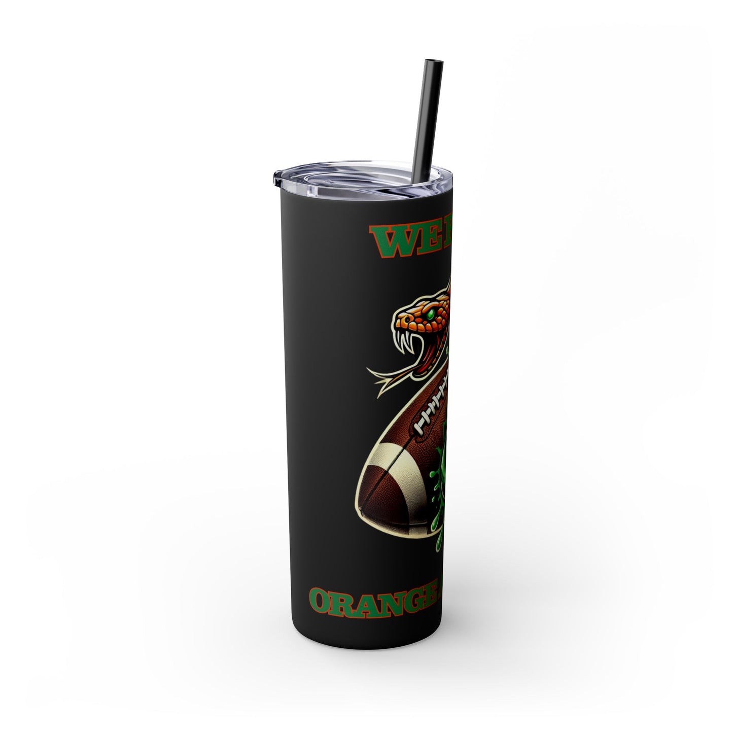 FAMU “we bleed orange and green” Skinny Tumbler with Straw, 20oz