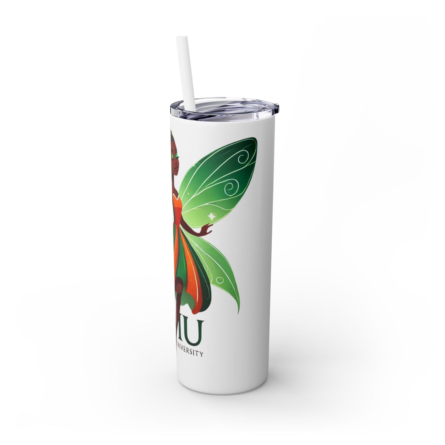 FAMU Fairy Skinny Tumbler with Straw, 20oz