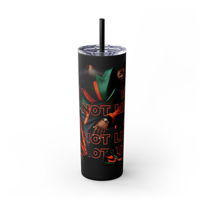 FAMU Fly Guy "They not like us" Skinny Tumbler with Straw, 20oz