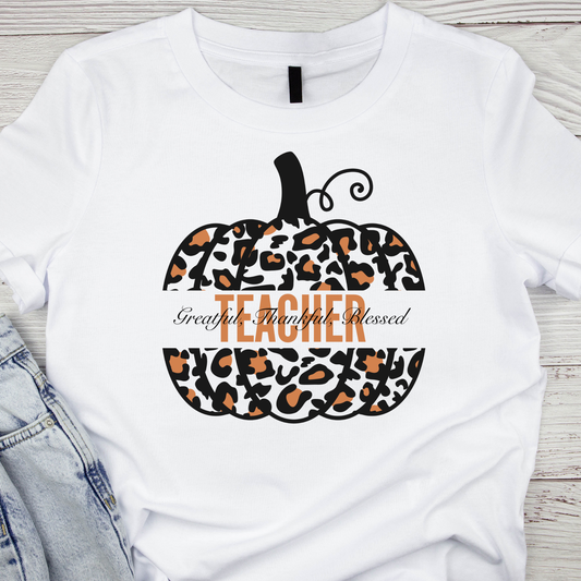 Fall “Teacher” Pumpkin T-Shirt