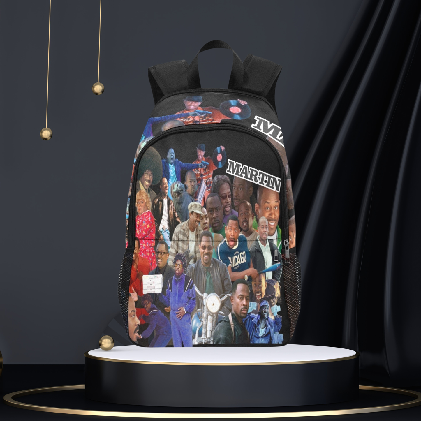 All Things Martin Backpack – Retro Comedy Collage Bag | Funny 90s Vibes | Bold Urban Streetwear Gift