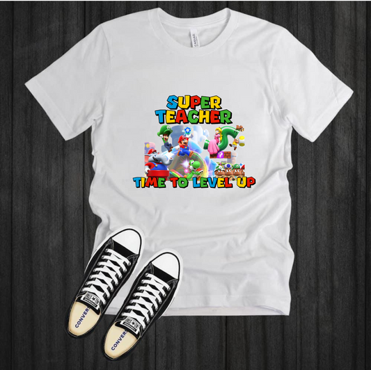 Super Teacher "Time to Level Up" T-Shirt