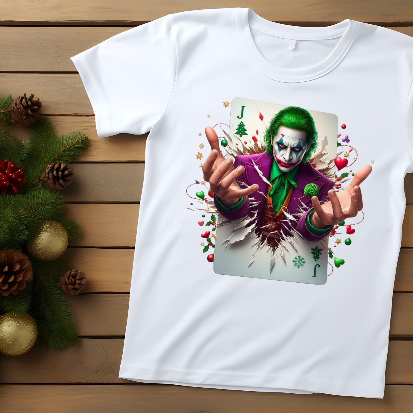 Christmas Joker Card Design | Villain Holiday Art | Dark Christmas Aesthetic | Bold Joker-Inspired Digital Design | Holiday Chaos Edition