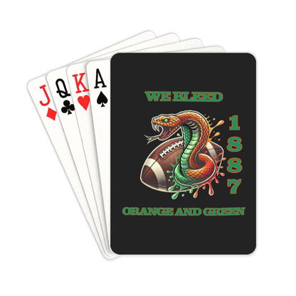 FAMU We Bleed Orange and Green Playing Cards 2.5"x3.5"