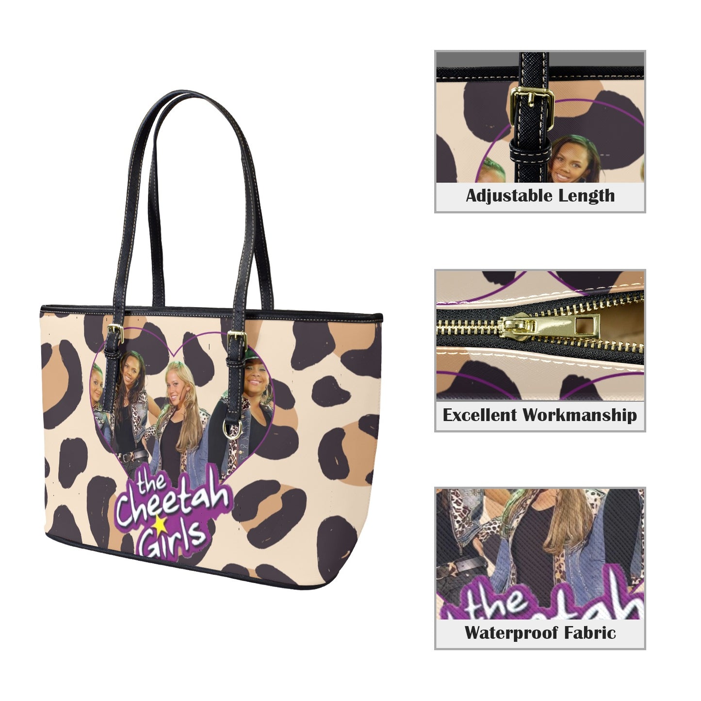 Cheetah-licious Leopard Print Tote Bag – Fierce Animal Print Purse with Girl Squad Energy | Trendy Everyday Shoulder Bag