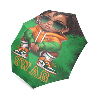 FAMU Green baby girl “Ratter Swag” umbrella Foldable Umbrella