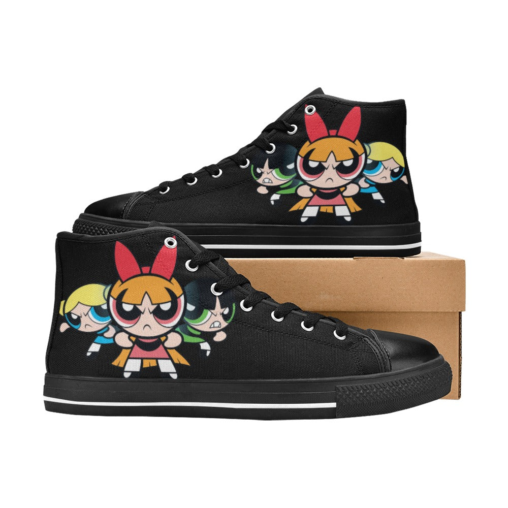 Power Puff Girls High Top Canvas Shoes for Kid