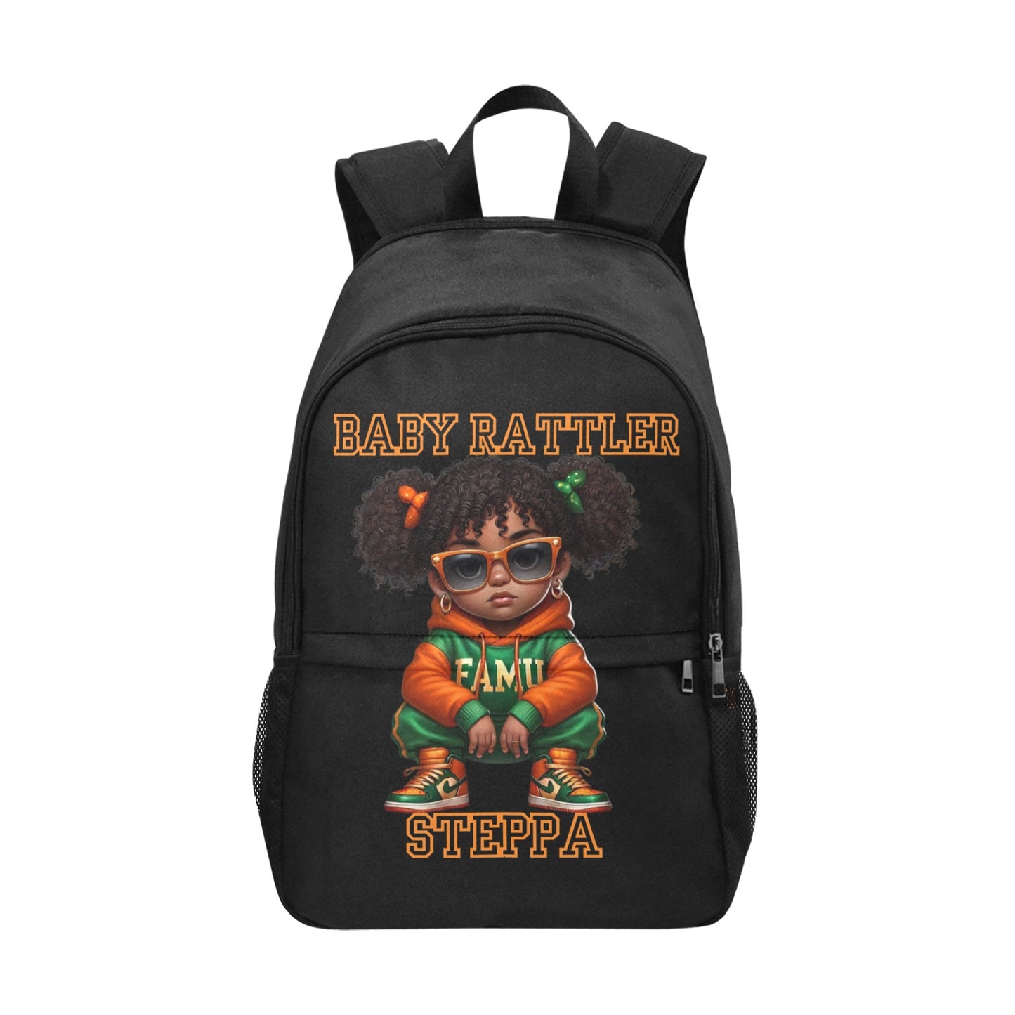 Baby Rattler Steppa Fabric Backpack with Side Mesh Pockets